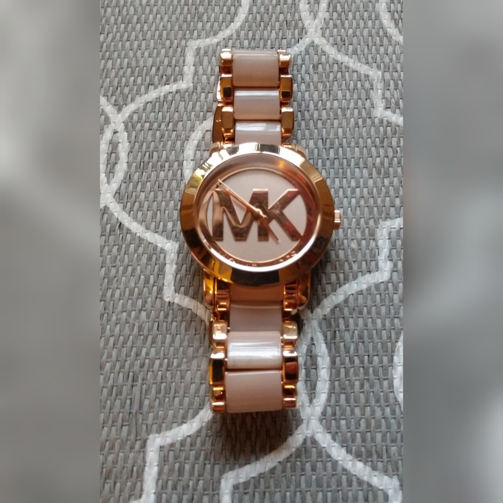 Rose Gold Michael Kors Watch With Pink Accents